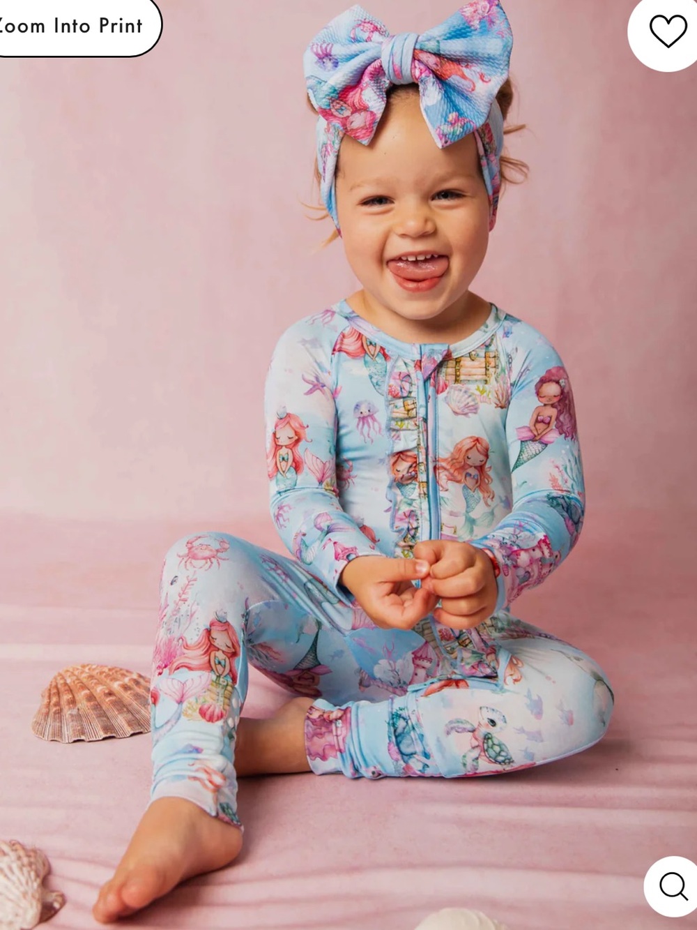Bums & Roses Mermaid To Be convertible Ruffle Romper size 18-24